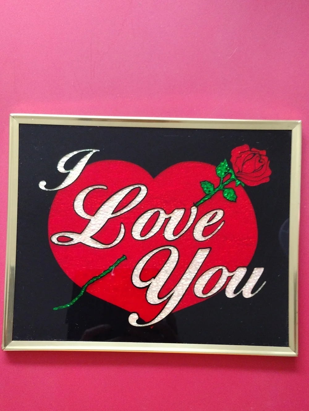 I Love You Red Heart Wall Art - Unbranded